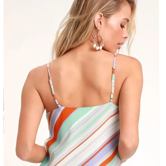 Astr The Label Satire Rainbow Striped Sleeveless Top Size S - Picture 3 of 9